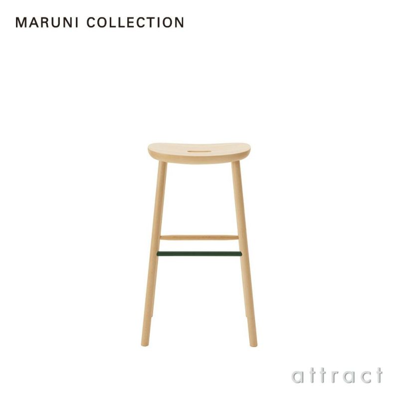 Maruni マルニ木工 MARUNI COLLECTION マルニコレクション T&O ティーアンドオー O3 スツール High メープル（C-0 ナチュラルクリア） スチールカラー：4色 デザイン：ジャスパー・モリソン