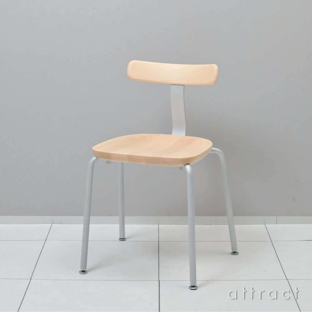 Maruni マルニ木工 MARUNI COLLECTION マルニコレクション T&O ティーアンドオー T1 チェア スタッキング メープル（C-0 ナチュラルクリア） スチールカラー：4色 デザイン：ジャスパー・モリソン