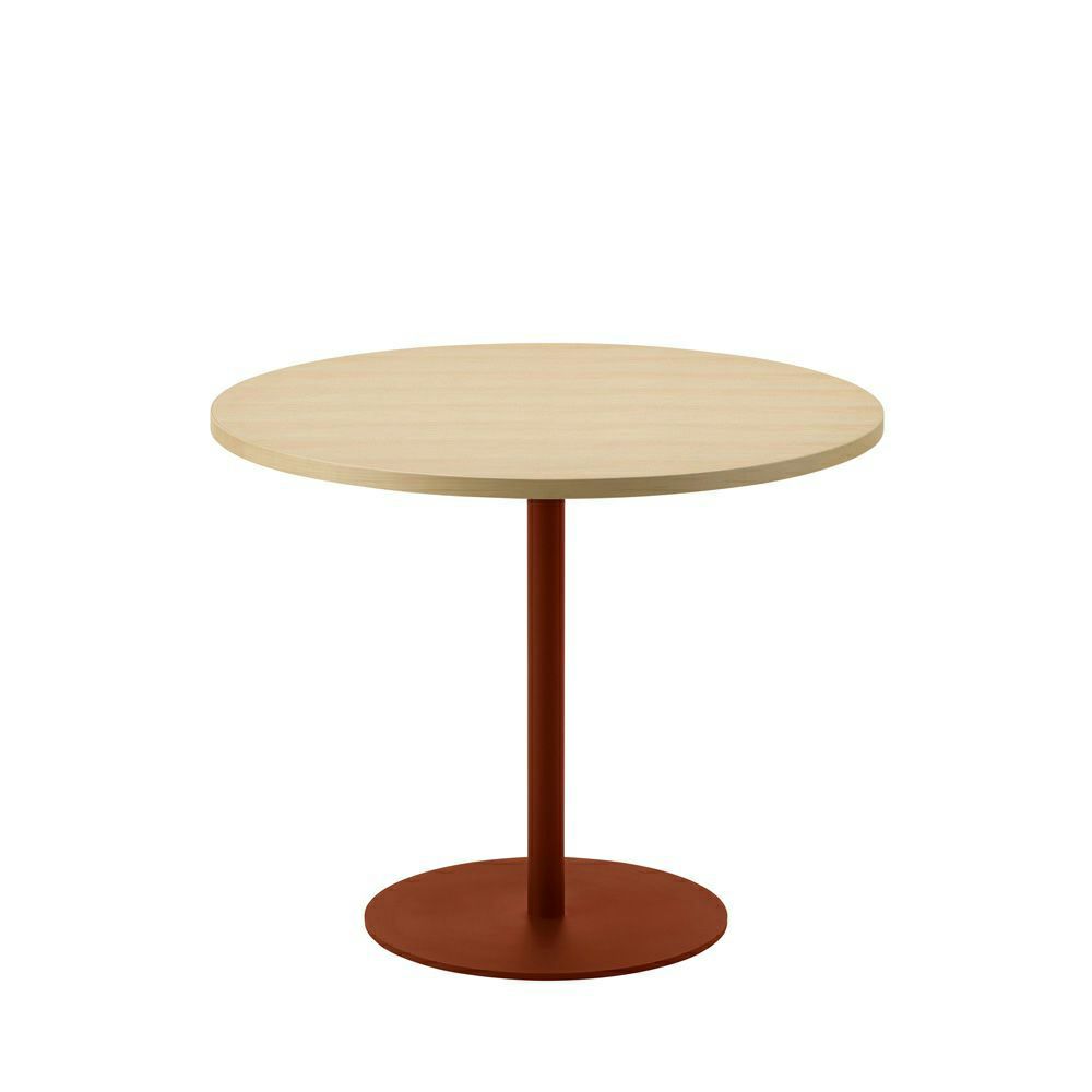 Maruni マルニ木工 MARUNI COLLECTION マルニコレクション T&O ティーアンドオー ラウンドテーブル 90 オーク 突板仕上げ（C-0 ナチュラルクリア） スチールカラー：4色 デザイン：ジャスパー・モリソン