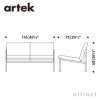 Artek アルテック KIKI SOFA キキ ソファ 2シーター 2P W116cm ファブリック：F40 （Mello / メロ） by Vitra スチール パウダーコート デザイン：イルマリ・タピオヴァーラ