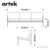 Artek アルテック KIKI SOFA キキ ソファ 3シーター 3P W173cm プレステージレザー：L40 12色 スチール パウダーコート デザイン：イルマリ・タピオヴァーラ