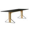 Artek アルテック KAARI TABLE カアリテーブル REB002 サイズ：240×90cm 厚み2.4cm 天板（ブラックリノリウム） 脚部（ナチュラルオーク） デザイン：ロナン＆エルワン・ブルレック