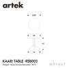 Artek アルテック KAARI TABLE カアリテーブル REB003 サイズ：Φ80cm 厚み2.4cm 天板（ブラックリノリウム） 脚部（ナチュラルオーク） デザイン：ロナン＆エルワン・ブルレック
