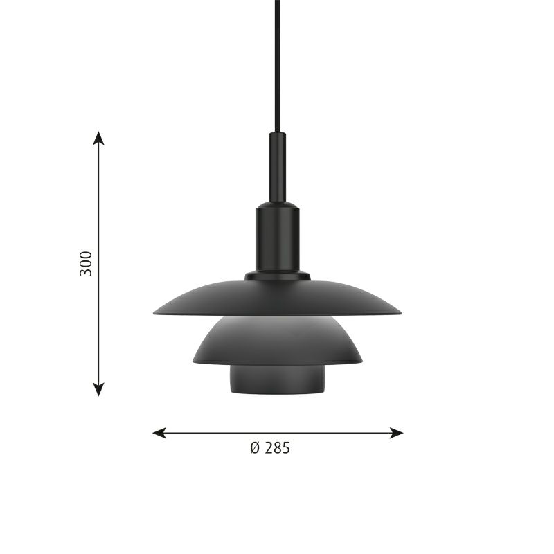 Louis Poulsen ルイスポールセン PH 3/3 Pendant ペンダントライト Φ285mm カラー：ブラックメタル デザイン：ポール・ヘニングセン