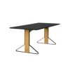 Artek アルテック KAARI TABLE カアリテーブル REB012 サイズ：160×80cm 厚み2.4cm 天板（ブラックリノリウム） 脚部（ナチュラルオーク） デザイン：ロナン＆エルワン・ブルレック