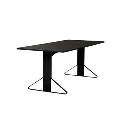 Artek アルテック KAARI TABLE カアリテーブル REB012 サイズ：160×80cm 厚み2.4cm 天板（ブラックリノリウム）  脚部（ブラックステインオーク） デザイン：ロナン＆エルワン・ブルレック | アトラクト・オンラインショップ