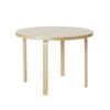 Artek アルテック TABLE 90A テーブル 90A サイズ：Φ100cm 厚み4cm 4本脚　カラー：３色 デザイン：アルヴァ・アアルト