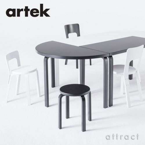 Artek アルテック TABLE 95 テーブル 95 サイズ：W120cm 厚み4cm 3本脚 カラー：３色 デザイン：アルヴァ・アアルト