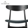 Carl Hansen & Son カール・ハンセン＆サン CH30 アームレスチェア オーク （ブラック塗装） 張座：レザー Thor