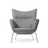 Carl Hansen & Son カール・ハンセン＆サン CH445 ラウンジチェア Wing Chair ウイングチェア ステンレススチール ファブリック：Passion パッション 5色 フットスツール無し デザイン：ハンス・J・ウェグナー