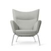 Carl Hansen & Son カール・ハンセン＆サン CH445 ラウンジチェア Wing Chair ウイングチェア ステンレススチール ファブリック：Passion パッション 5色 フットスツール無し デザイン：ハンス・J・ウェグナー