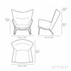 Carl Hansen & Son カール・ハンセン＆サン CH445 ラウンジチェア Wing Chair ウイングチェア ステンレススチール ファブリック：Passion パッション 5色 フットスツール無し デザイン：ハンス・J・ウェグナー