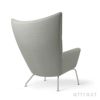 Carl Hansen & Son カール・ハンセン＆サン CH445 ラウンジチェア Wing Chair ウイングチェア ステンレススチール ファブリック：Passion パッション 5色 フットスツール無し デザイン：ハンス・J・ウェグナー