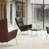 Carl Hansen & Son カール・ハンセン＆サン CH445 ラウンジチェア Wing Chair ウイングチェア ステンレススチール ファブリック：Passion パッション 5色 フットスツール無し デザイン：ハンス・J・ウェグナー