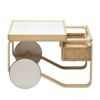 Artek アルテック TEA TROLLEY 900 ティートロリー900 バーチ材 クリアラッカー仕上げ カラー：ブラック・ホワイト デザイン：アルヴァ・アアルト