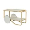 Artek アルテック TEA TROLLEY 901 ティートローリー901 バーチ材 クリアラッカー仕上げ カラー：ブラックリノリウム・ホワイトラミネート デザイン：アルヴァ・アアルト