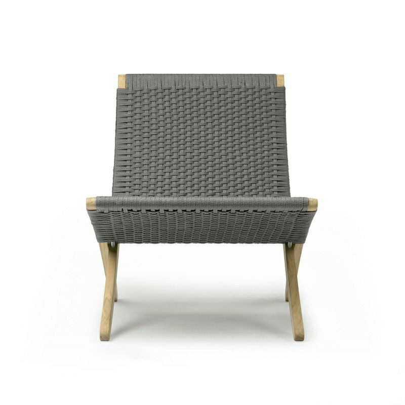 Carl Hansen & Son カールハンセン＆サン MG501 Outdoor アウトドア 屋外用 キューバチェア 折りたたみ式 フォールディングチェア チーク 無塗装仕上げ フラットロープ仕様 デザイン：モーテン・グッドラー