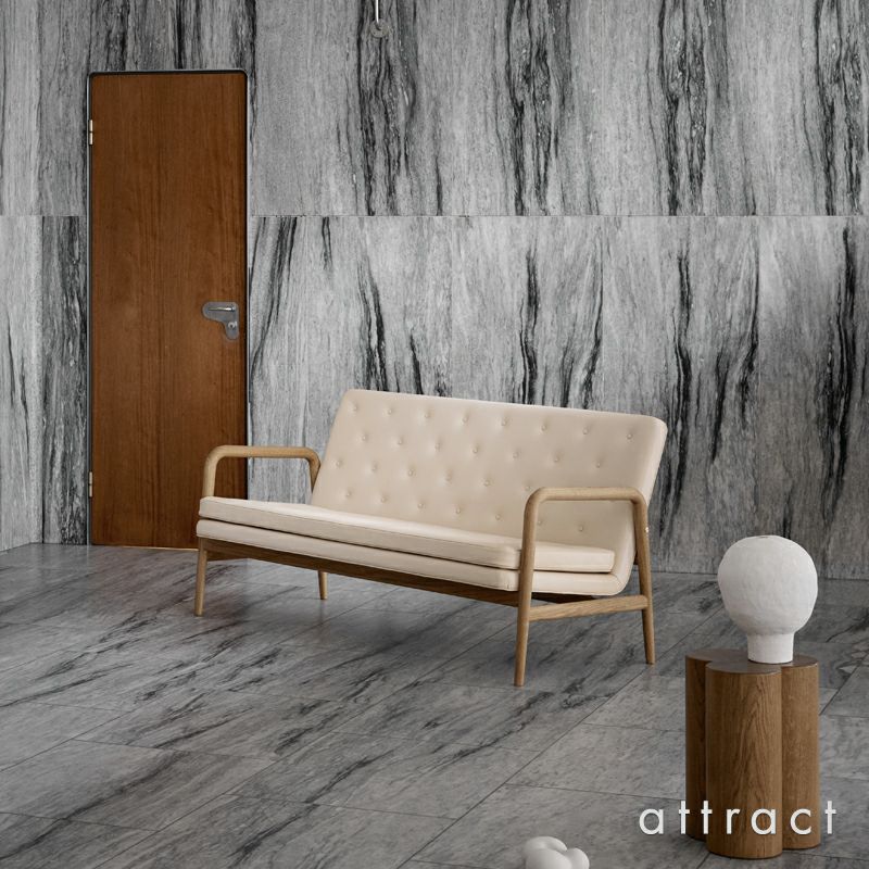 Carl Hansen & Son カール・ハンセン＆サン Foyer Series フォイエ シリーズ VLA77 ソファ 2P オーク オイル仕上げ レザー：Sif（シフ） デザイン：ヴィルヘルム・ラウリッツェン