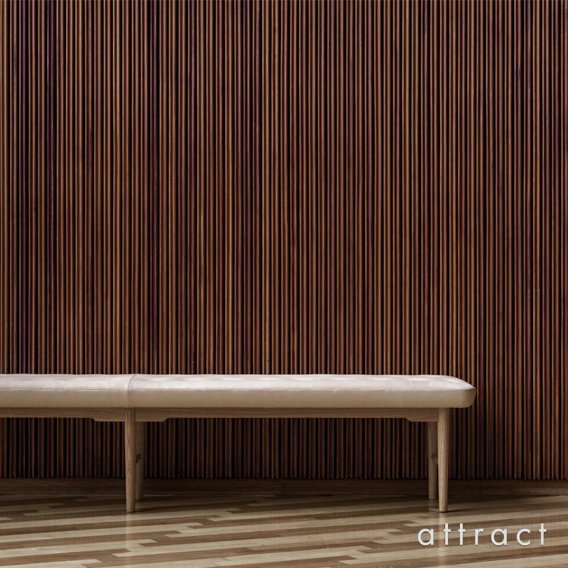 Carl Hansen & Son カール・ハンセン＆サン Foyer Series フォイエ シリーズ VLA75 ベンチ ソファ オーク オイル仕上げ レザー：Sif（シフ） デザイン：ヴィルヘルム・ラウリッツェン