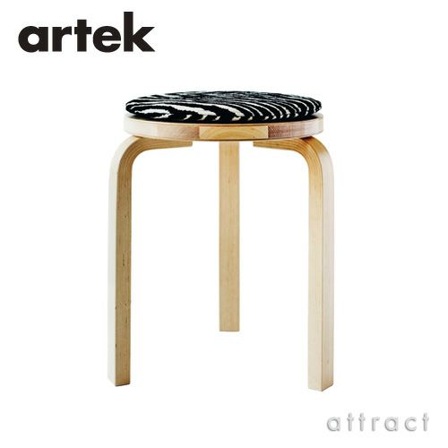 Artek アルテック ZEBRA SEAT CUSHION ゼブラ シートクッション Φ34cm スツール60用 ファブリック：ゼブラ テキスタイル デザイン：アルヴァ・アアルト ＆ アイノ・アアルト