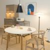 Carl Hansen & Son カール・ハンセン＆サン BA103 Preludia Table プレルディア ダイニングテーブル サイズ：Φ110×H72cm オーク カラー：ホワイトラミネート デザイン：ブラッド・アスカロン