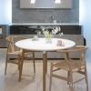 Carl Hansen & Son カール・ハンセン＆サン BA103 Preludia Table プレルディア ダイニングテーブル サイズ：Φ110×H72cm オーク カラー：ホワイトラミネート デザイン：ブラッド・アスカロン