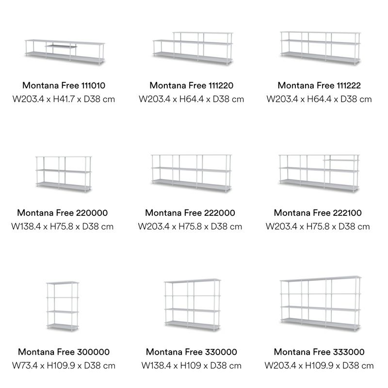 Montana モンタナ Montana Free モンタナ フリー 522000 5段 2段 2段 × 3列 ユニット シェルフ キャビネット カラー：7色 デザイン：Jakob Wagner ヤコブ・ワグナー
