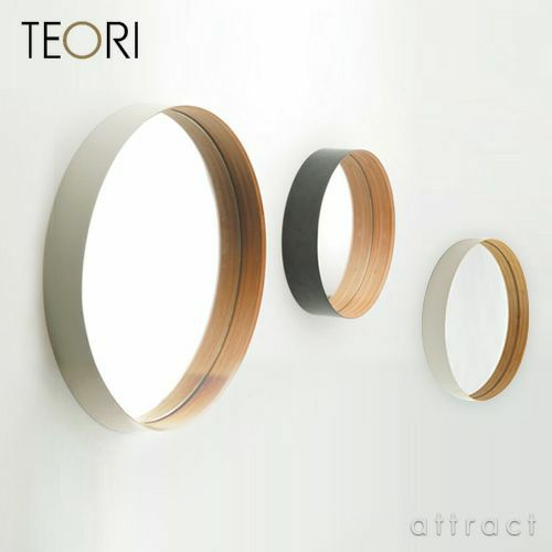 TEORI テオリ ZERO ゼロ ミラー 鏡 Mサイズ Φ40cm 丸形ミラー 丸型ミラー 壁掛けミラー カラー：2色 デザイン：加藤 弘之