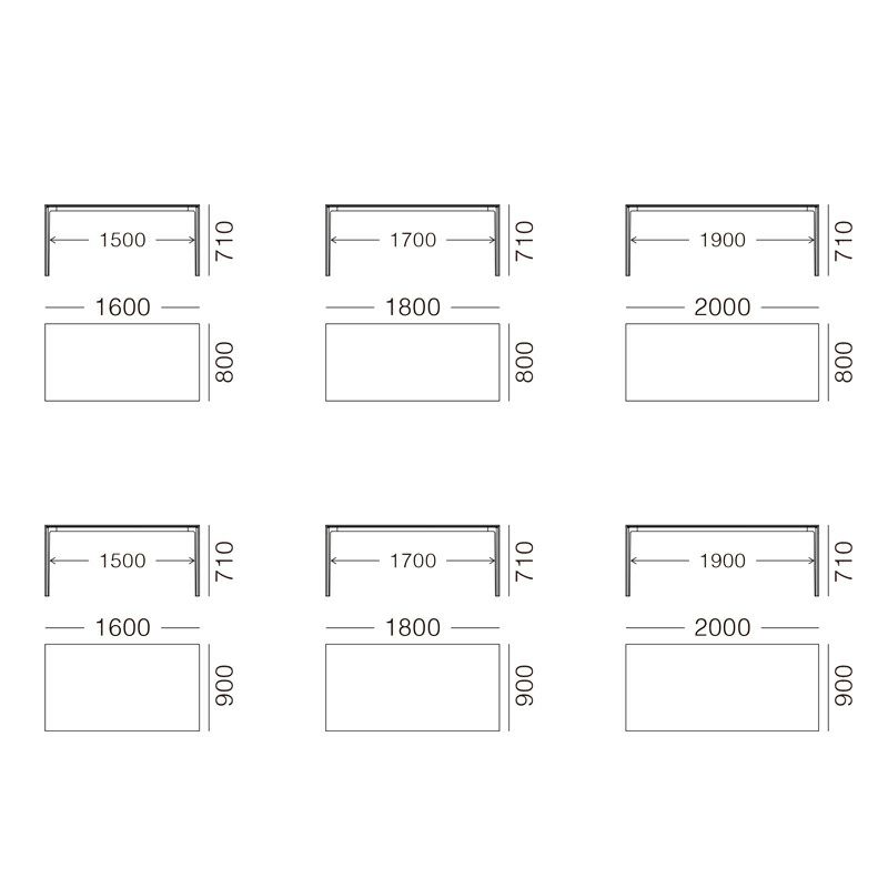  lapalma ラパルマ ADD T アドT ダイニングテーブル サイズ：160cm・180cm・200cm サイズ 奥行：80cm ＆ 90cm フェニックス天板：4色 フレーム：2色 デザイン：フランチェスコ・ロタ
