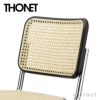 THONET トーネット S 32 V チェスカチェア アームレス カンティレバー フレーム：ブラック 座面：籐編み デザイン：マルセル・ブロイヤー