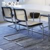 THONET トーネット S 32 V チェスカチェア アームレス カンティレバー フレーム：ブラック 座面：籐編み デザイン：マルセル・ブロイヤー