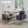 THONET トーネット S 32 V チェスカチェア アームレス カンティレバー フレーム：ブラック 座面：籐編み デザイン：マルセル・ブロイヤー