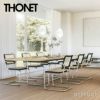 THONET トーネット S 32 V チェスカチェア アームレス カンティレバー フレーム：ブラック 座面：籐編み デザイン：マルセル・ブロイヤー