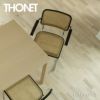 THONET トーネット S 64 V チェスカチェア アームチェア カンティレバー フレーム：ブラック 座面：籐編み デザイン：マルセル・ブロイヤー