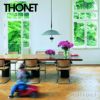 THONET トーネット S 64 V チェスカチェア アームチェア カンティレバー フレーム：ブラック 座面：籐編み デザイン：マルセル・ブロイヤー