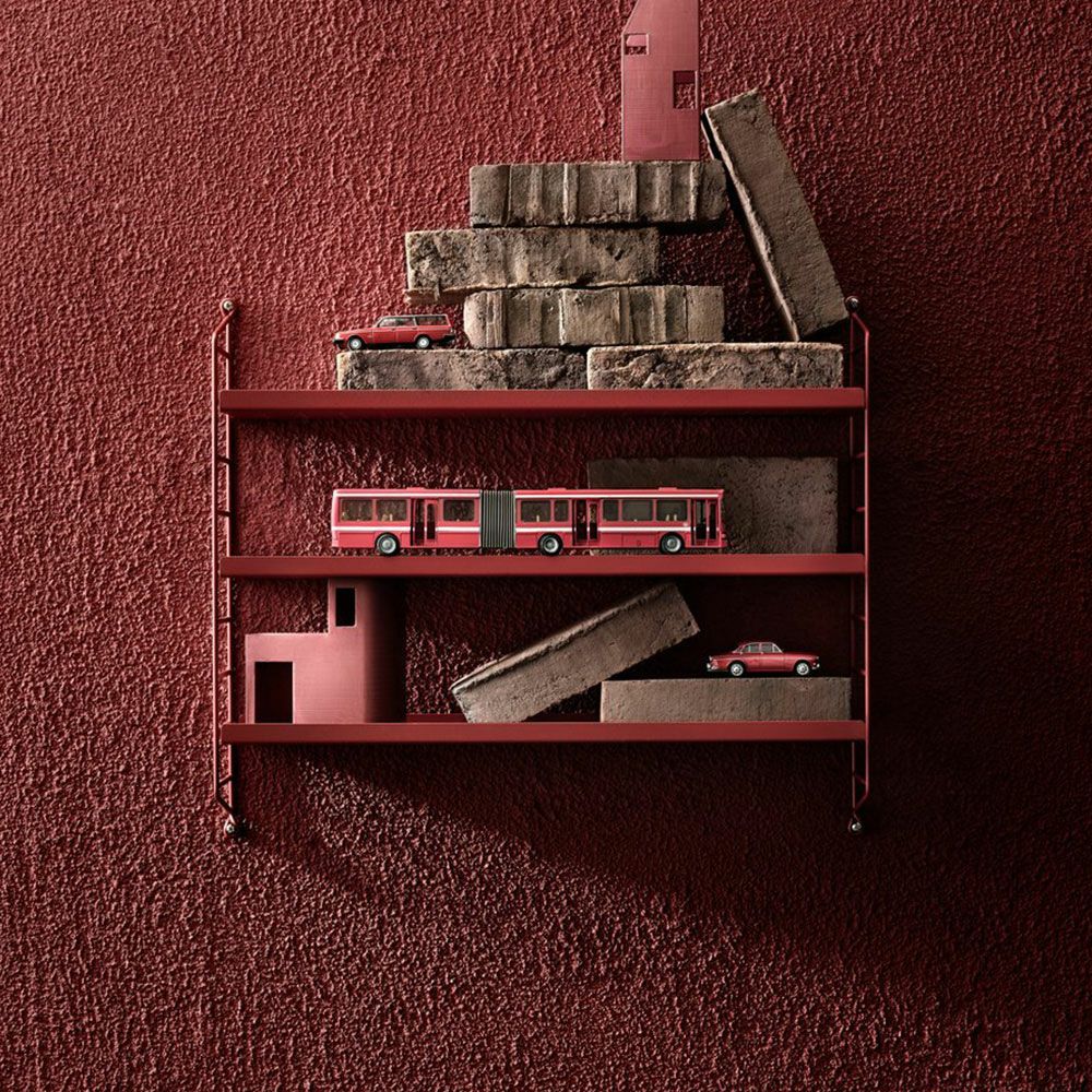 String Pocket Metal ストリング ポケット メタル ウォールシェルフ カラー：全5色 3段 デザイン：ニルス・ストリニング