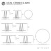 Carl Hansen & Son カールハンセン＆サン E020 Embrace Table エンブレイス テーブル ダイニングテーブル サイズ：Φ79.5×H74cm オーク ソープ仕上げ 支柱：ステンレス デザイン：Eoos イーオス