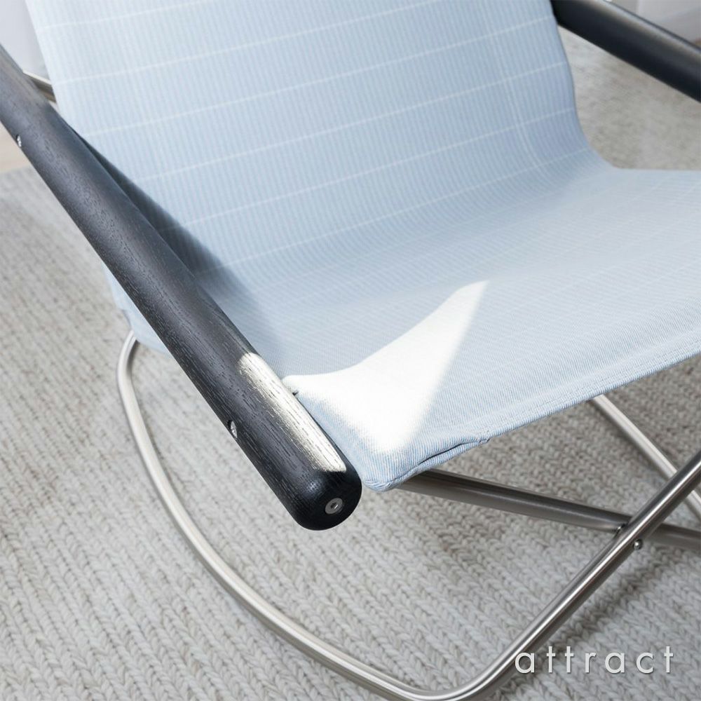 Nychair X Rocking Shikiri ニーチェアエックス シキリ ロッキングチェア 折りたたみ 木部カラー：2色 シートカラー：3色 テキスタイルデザイナー：河東 梨香