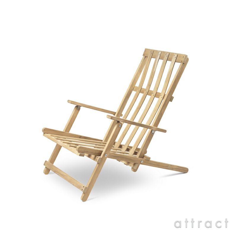 Carl Hansen & Son カール・ハンセン＆サン Deck Chair Series デッキチェアシリーズ BM5568 折りたたみ式 デッキチェア *専用クッション付属 チーク 無塗装仕上げ デザイン：ボーエ・モーエンセン