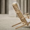 Carl Hansen & Son カール・ハンセン＆サン Deck Chair Series デッキチェアシリーズ BM5568 折りたたみ式 デッキチェア *専用クッション付属 チーク 無塗装仕上げ デザイン：ボーエ・モーエンセン