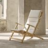 Carl Hansen & Son カール・ハンセン＆サン Deck Chair Series デッキチェアシリーズ BM5568 折りたたみ式 デッキチェア *専用クッション付属 チーク 無塗装仕上げ デザイン：ボーエ・モーエンセン