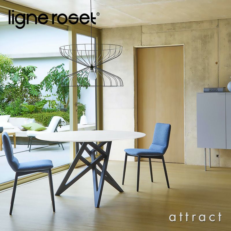 ligne roset リーン・ロゼ ROSETEnnea ロゼエンネア ダイニングテーブル サイズ：Φ120cm カラー：ウォルナット ベース：2色 デザイン：ヴァンサン・トルジュマン