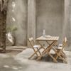 Carl Hansen & Son カール・ハンセン＆サン Deck Chair Series デッキチェアシリーズ BM5768 折りたたみ式 フットスツール オットマン *トレイ別売 チーク 無塗装仕上げ デザイン：ボーエ・モーエンセン