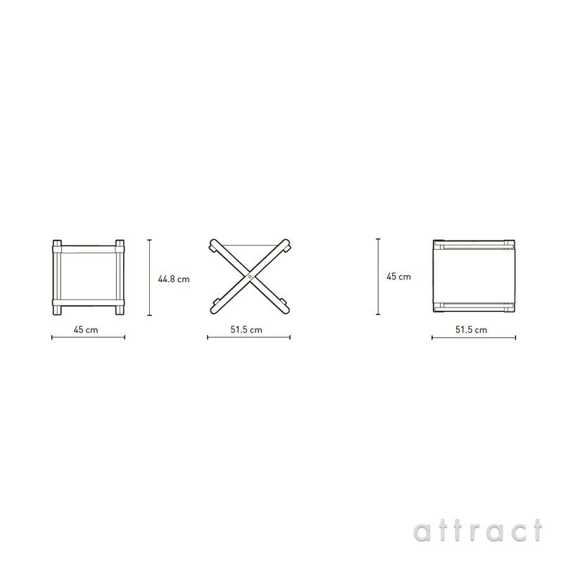Carl Hansen & Son カール・ハンセン＆サン Deck Chair Series デッキチェアシリーズ BM5768 折りたたみ式 フットスツール オットマン *トレイ別売 チーク 無塗装仕上げ デザイン：ボーエ・モーエンセン