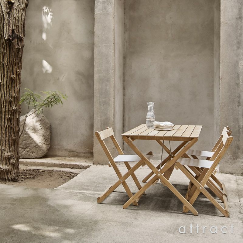 Carl Hansen & Son カール・ハンセン＆サン Deck Chair Series デッキチェアシリーズ BM3670 折りたたみ式 ダイニングテーブル W115cm チーク 無塗装仕上げ デザイン：ボーエ・モーエンセン