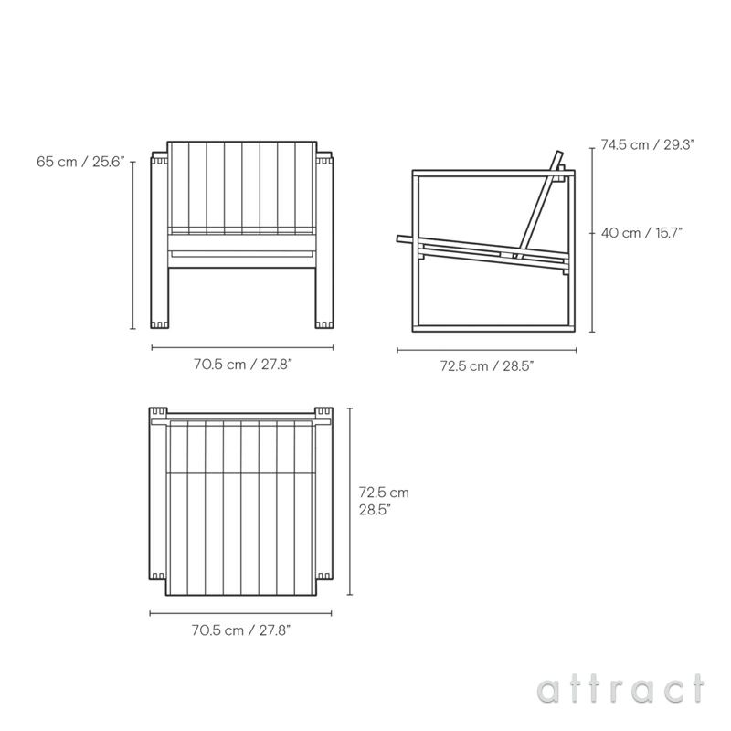 Carl Hansen & Son カール・ハンセン＆サン Indoor-Outdoor Series インドア アウトドアシリーズ BK11 屋内外両用 ラウンジチェア チーク 無塗装仕上げ デザイン：ボーディル・ケア