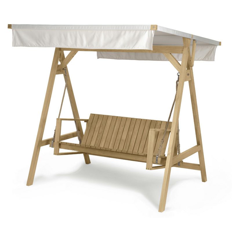 Carl Hansen & Son カール・ハンセン＆サン Indoor-Outdoor Series インドア アウトドアシリーズ BK13＋BK17 屋外用 スイングソファ Aフレームセット チーク 無塗装仕上げ デザイン：ボーディル・ケア