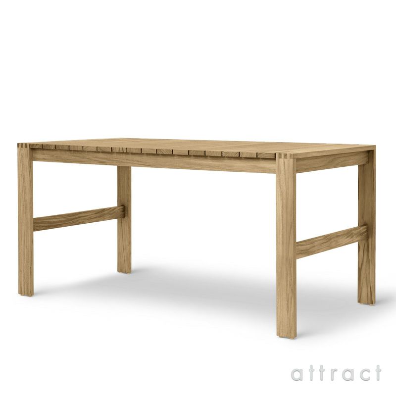Carl Hansen & Son カール・ハンセン＆サン Indoor-Outdoor Series インドア アウトドアシリーズ BK15 屋内外両用 ダイニングテーブル チーク 無塗装仕上げ デザイン：ボーディル・ケア