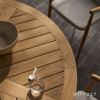 Carl Hansen & Son カールハンセン＆サン E022 Embrace Outdoor Table エンブレイス アウトドア テーブル 屋外用 ダイニングテーブル サイズ：Φ140×H74cm チーク 無塗装 支柱：ステンレス デザイン：Eoos イーオス