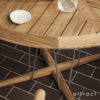 Carl Hansen & Son カールハンセン＆サン E022 Embrace Outdoor Table エンブレイス アウトドア テーブル 屋外用 ダイニングテーブル サイズ：Φ140×H74cm チーク 無塗装 支柱：ステンレス デザイン：Eoos イーオス